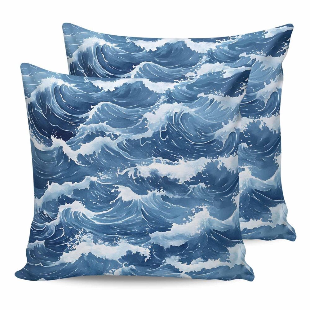 9575 Outdoor Pillow Covers Waterproof Pillow Cases Protector Abstract Blue